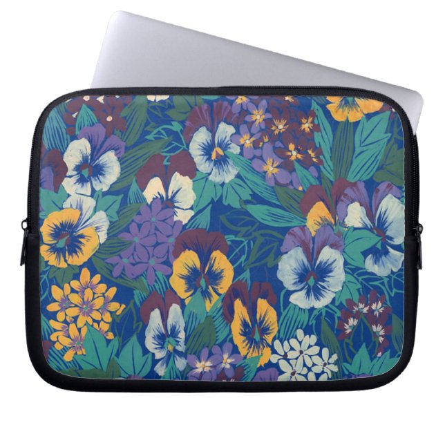 Pansies Laptop Sleeve (Voorkant)