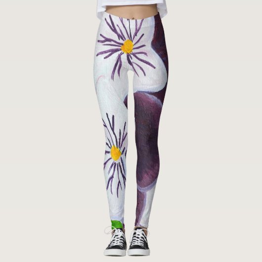Pansies leggings (Voorkant)