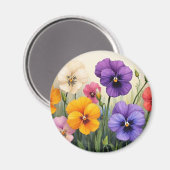  Pansies Magneet (Voorkant / Achterkant)