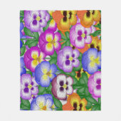 Pansies Medium Fleece Blanket (Voorkant)