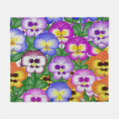 Pansies Medium Fleece Blanket Deken (Voorkant (Horizontaal))