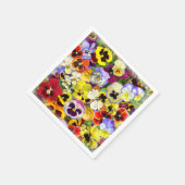 Pansies met Butterfly Napkin Servet (Hoek)