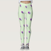 Pansies met drie bloesems leggings (Voorkant)