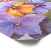 Pansies met vlinder poster (Hoek)