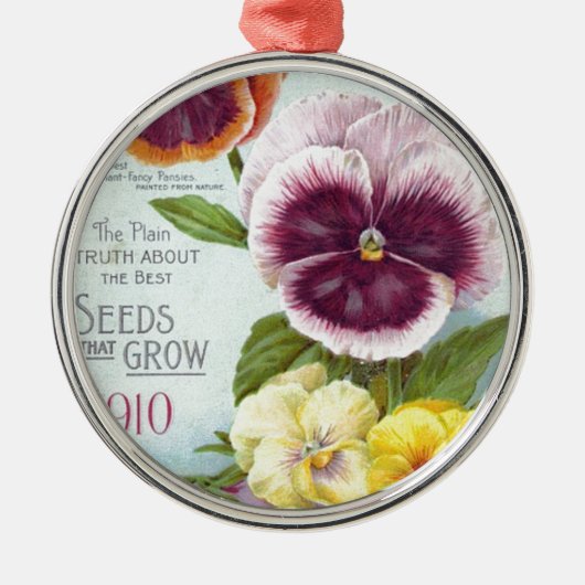 Pansies Metalen Ornament (Voorkant)