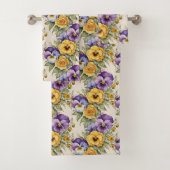 Pansies Modern  Bloemen Bad Handdoek (Insitu)
