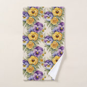 Pansies Modern  Bloemen Bad Handdoek (Handdoek)