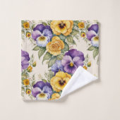 Pansies Modern  Bloemen Bad Handdoek (Wasdoekje)