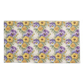 Pansies Modern  Bloemen Kussensloop (Achterkant)