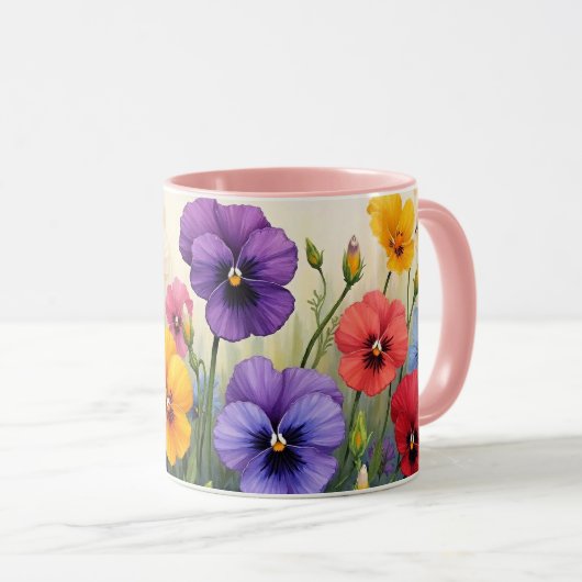  Pansies Mok (Voorkant rechts)