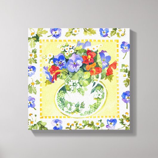 Pansies - nasturië 2013 canvas afdruk (Voorkant)