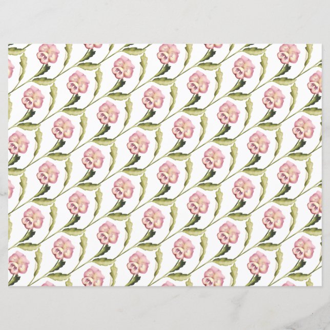 Pansies op een witte achtergrond (Voorkant)