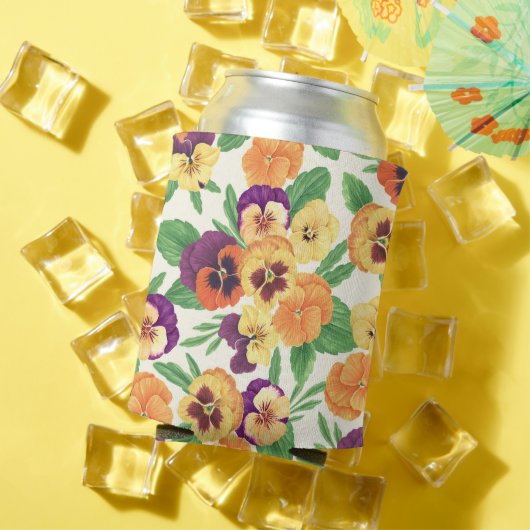 Pansies op off white blikjeskoeler (Insitu Zomer)