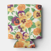 Pansies op off white blikjeskoeler (Achterkant)