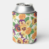 Pansies op off white blikjeskoeler (Blikje Achterkant)