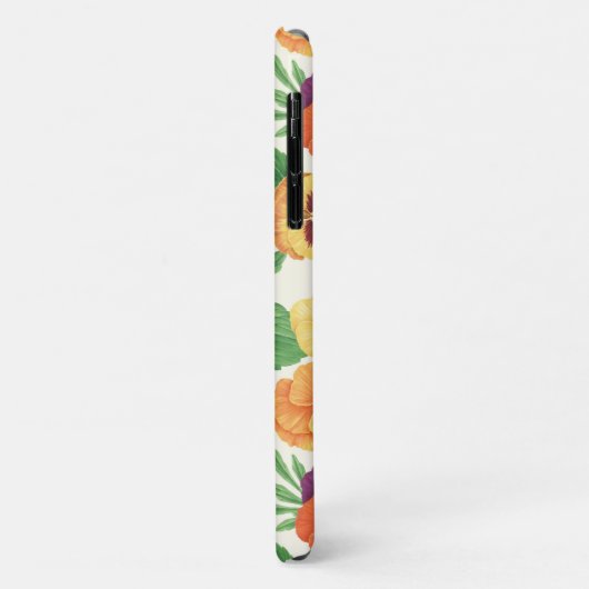 Pansies op off white Case-Mate iPhone case (Achterkant/links)