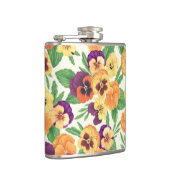 Pansies op off white heupfles (Rechts)