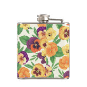 Pansies op off white heupfles (Achterkant)