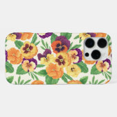 Pansies op off white iPhone hoesje (Achterkant horizontaal)