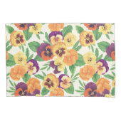 Pansies op off white kussensloop (Voorkant-Links)