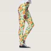 Pansies op off white leggings (Rechts)