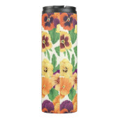 Pansies op off white thermosbeker (Achterkant)