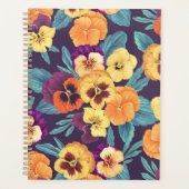 Pansies op pruimenviolet planner (Voorkant)