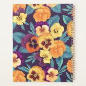 Pansies op pruimenviolet planner (Achterkant)