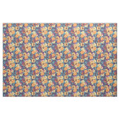 Pansies op pruimenviolet stof (Fat Quarter)