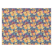 Pansies op pruimenviolet tafelkleed (Voorkant (Horizontaal))
