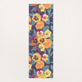 Pansies op pruimenviolet yogamat (Achterkant)