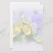Pansies - Paars en geel Briefpapier (Voorkant / Achterkant)