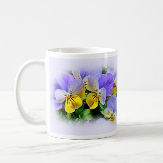 Pansies - Paars en geel Koffiemok (Links)