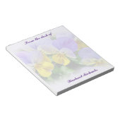 Pansies - Paars en geel Notitieblok (Schuin)