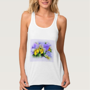 Pansies - Paars en geel Tanktop