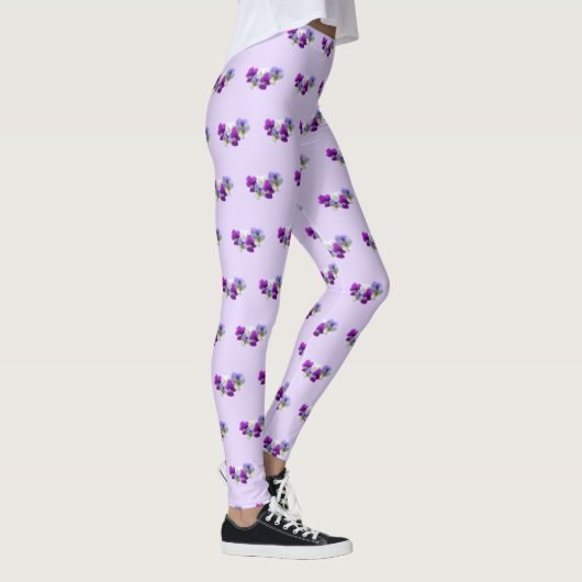 Pansies Paars en White Pattern Legging (Rechts)