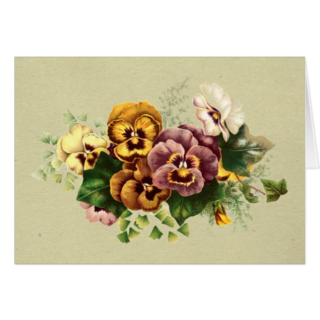  Pansies Painted Bouquet (Voorkant Horizontaal)