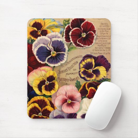 Pansies Pakket Mousepad Muismat (Met muis)