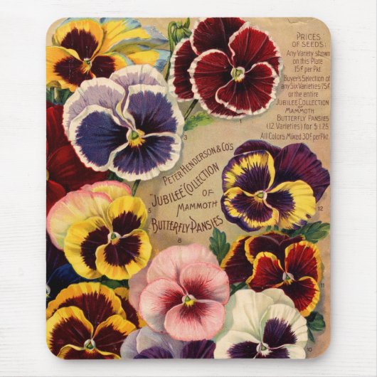 Pansies Pakket Mousepad Muismat (Voorkant)