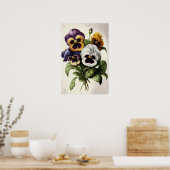 Pansies Pansy Flower Art Print Poster (Keuken)
