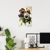Pansies Pansy Flower Art Print Poster (Thuiskantoor)