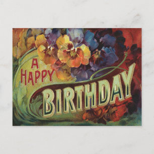 Pansies Pansy Rainbow Flowers Floral Briefkaart