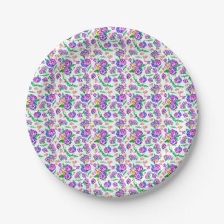 Pansies Patroonpapier borden Papieren Bordje
