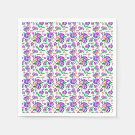 Pansies Patroonpapier Napkin Servet