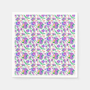 Pansies Patroonpapier Napkin Servet