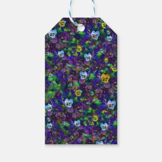 Pansies [purple] tag by Jason Street Cadeaulabel (Voorkant)