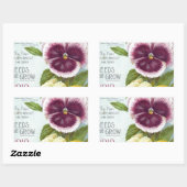  Pansies Rechthoekige Sticker (Vel)