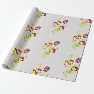 PANSIES RETRO Verpakkende Document van de Cadeaupapier