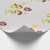 PANSIES RETRO Verpakkende Document van de Cadeaupapier (Hoek)
