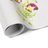 PANSIES RETRO Verpakkende Document van de Cadeaupapier (Rol Hoek)